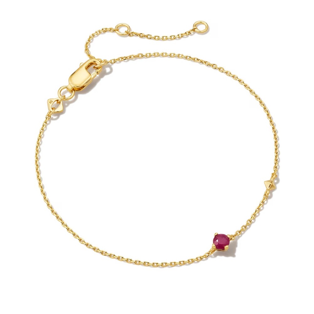 Kendra Scott Gold Bracelet with Red Accent
 * never worn comes with box
